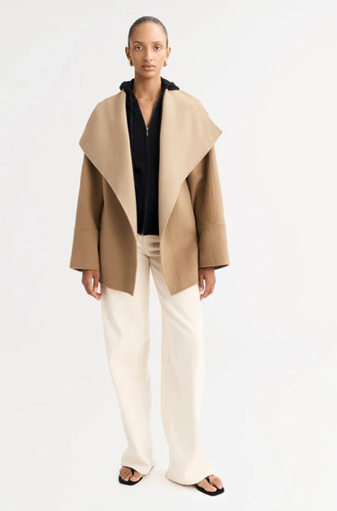 Double Faced Coat - Camel-Jacket & Outwear-Soft Goat-Debs Boutique